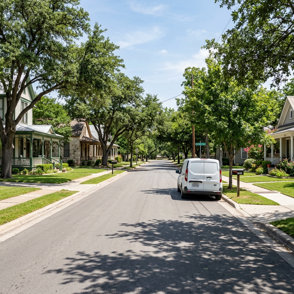 Georgetown Texas town square street view — biohazard cleanup services serving Williamson County