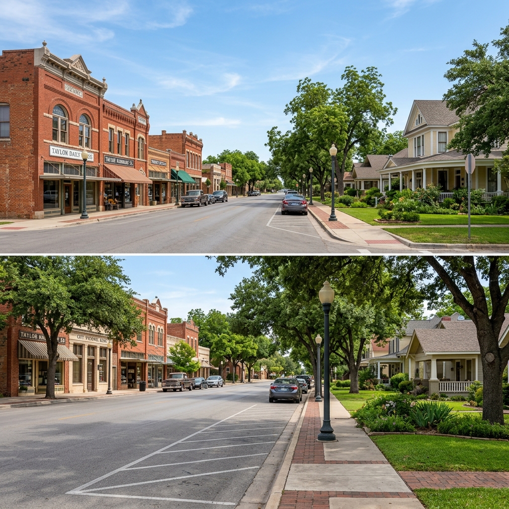 Taylor Texas residential street view — biohazard cleanup services serving Williamson County